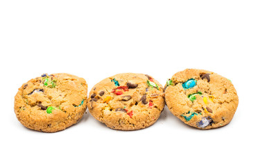 cookies with colored chocolate drops