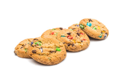 cookies with colored chocolate drops