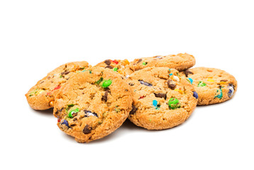 cookies with colored chocolate drops