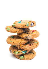cookies with colored chocolate drops