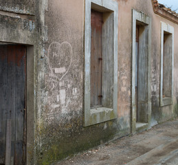 Façade de maison abimée