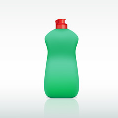 plastic bottle of detergent