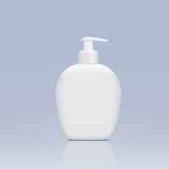 plastic bottle with a dispenser for liquid soap
