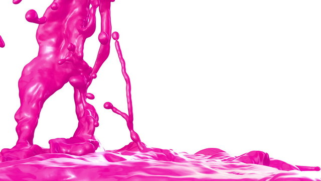 Colored Paint Splash. Slow motion.With mask.