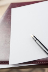 pen and blank A4 paper