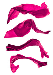Abstract pink silk on white background