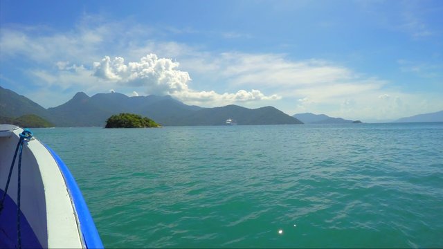 Boat Travel around Rio de Janeiro Islands in Brazil