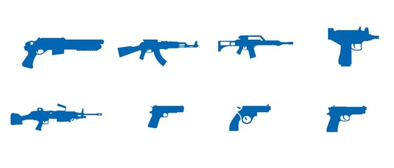 Armes à feu en 8 icônes