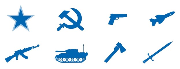 Armes en 8 icônes