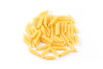 penne isolated on white background