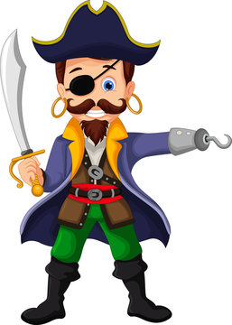 pirate cartoon posing