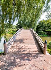 Obrazy na Szkle  Chicago Botanic Garden, most do ogrodu japońskiego