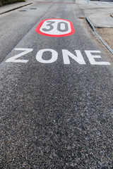 Tempo 30 Zone in der Stadt