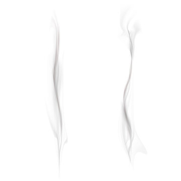 vector set of black smoke isolated on a white background