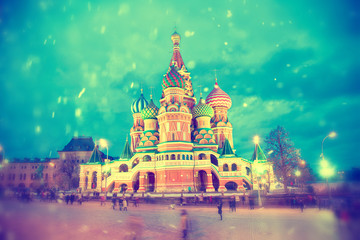 Obraz premium Basil's Cathedral in Moscow, Russia