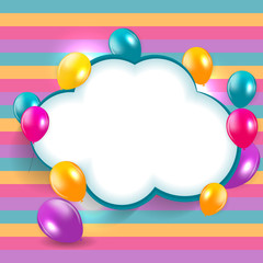 Glossy Balloons Background Vector Illustration EPS