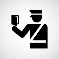 Police reading icon great for any use. Vector EPS10.