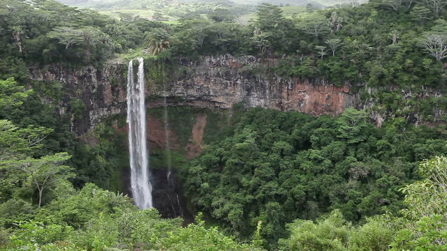 Chamarel waterfalls in Mauritius