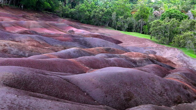 famous tourist place of Mauritius - earth of seven colors