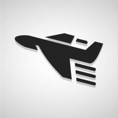 Airplane icon great for any use. Vector EPS10.