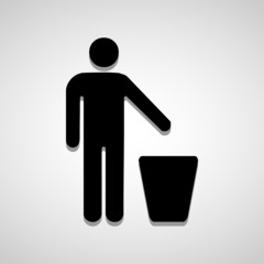 Do not litter icon great for any use. Vector EPS10.