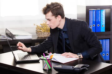 Business man work in the office