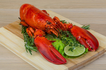 Boiled lobster
