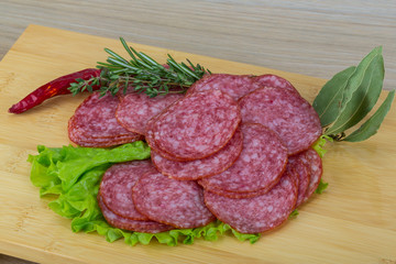 Sliced salami