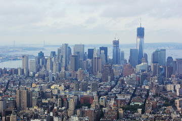 view on the New York city skyline