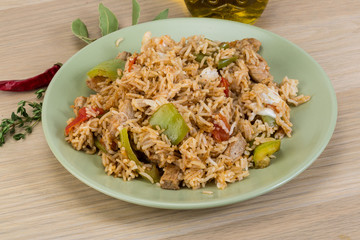 Fried rice with pork
