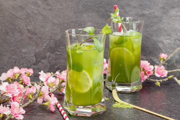 Matcha Mint Iced Tea