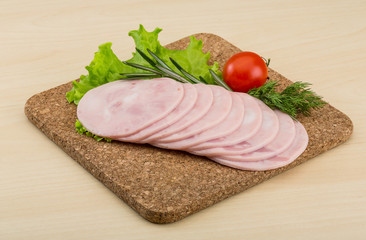 Fototapeta na wymiar Sliced ham