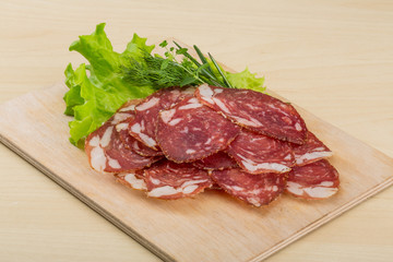 Sliced salami
