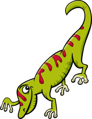 gecko reptile cartoon illustration