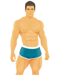 Obraz premium Muscle man , bodybuilder #4