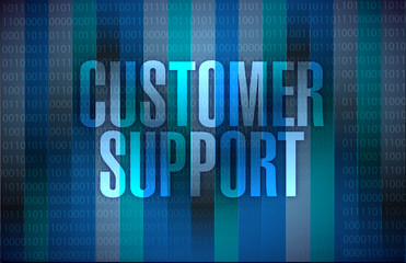 customer support sign illustration design