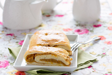 Home made pumpkin roll cake