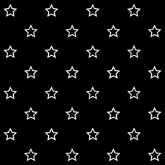 White star on dark sky background. Vector EPS10.