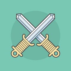 two swords crossed