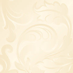 creamy background with abstract floral ornament