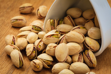 Roasted pistachio nuts seed with shell