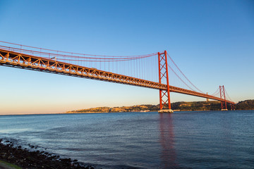 Fototapeta na wymiar Rail bridge in Lisbon, Portugal.