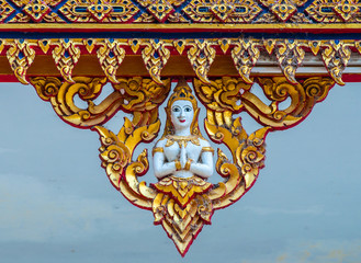 Carvings in the temple at thailand.
