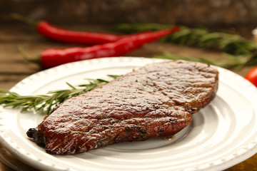 Composition with tasty roasted meat