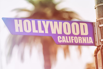 Hollywood California Street Sign