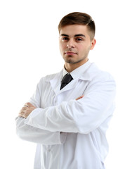 Male Doctor isolated on white