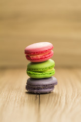 Fototapeta na wymiar colourful french macaron,vintage style