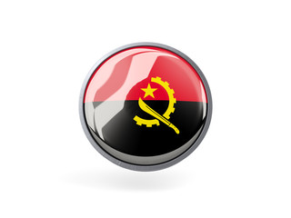 Round icon with flag of angola