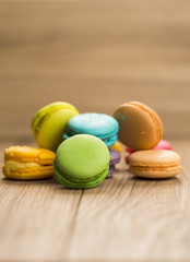 colourful french macaron,vintage style