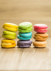 colourful french macaron,vintage style